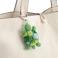 Beaded Turtle Bag Charm
